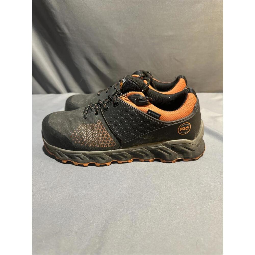 men's black and orange Timberland PRO Ridgework comp. toe waterproof 8.5 #405